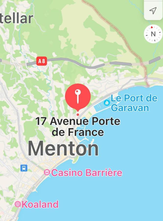 Studio 2 Pers , 40M2 En Bord De Mer Avec Vue Mer Menton Exteriér fotografie